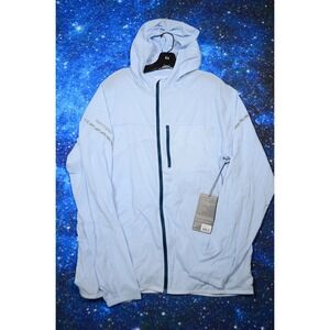 Nathan Stealth Jacket 2.0 Mens XL Blue Hooded Running Windbreaker Lightweight